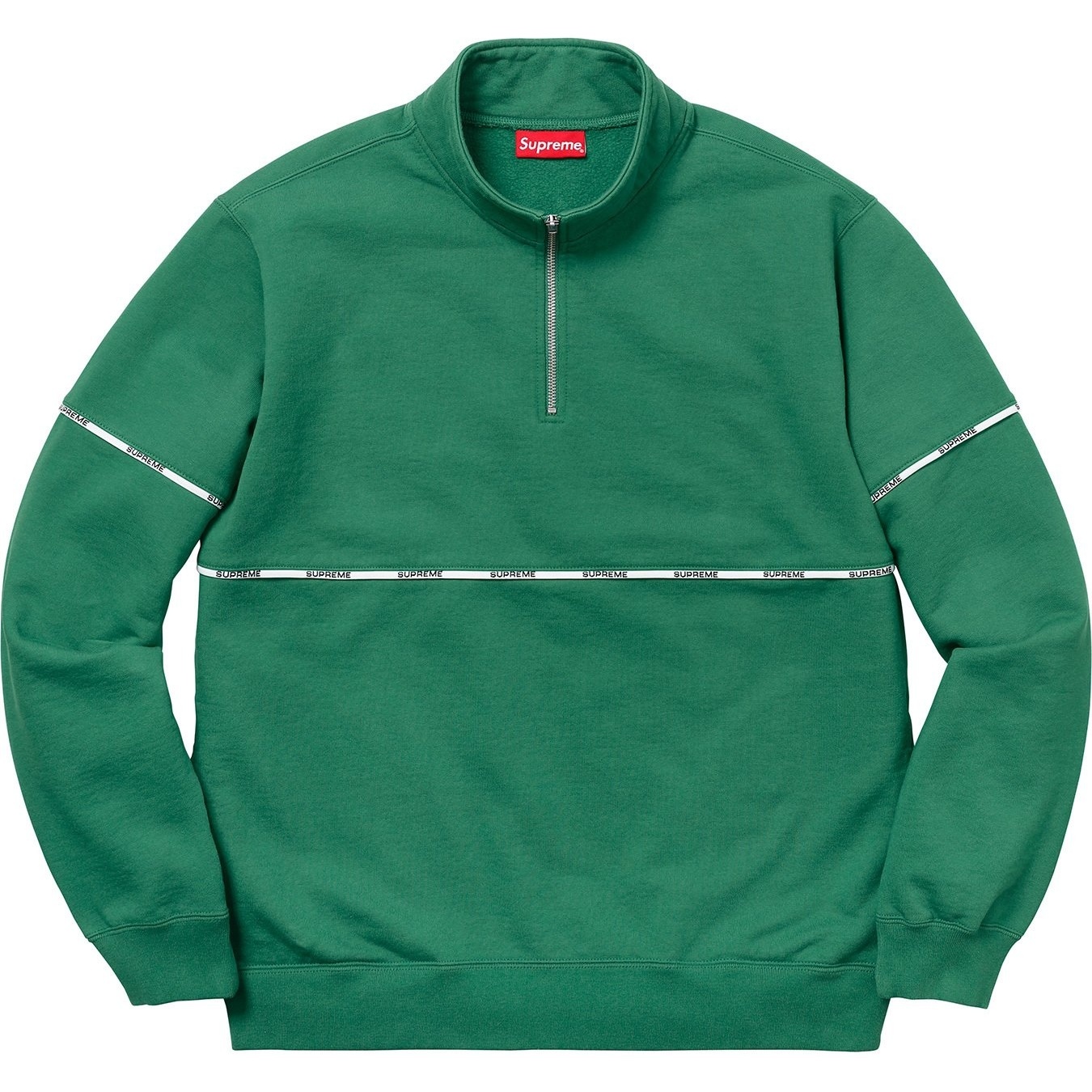 Supreme Logo Piping Half Zip Sweatshirt (SS18) - $148