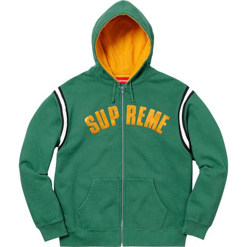 Supreme Jet Sleeve Zip Up Hooded Sweatshirt (SS18) - $178