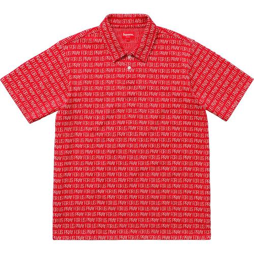Supreme Pray For Us Jacquard Polo (SS18) - $98