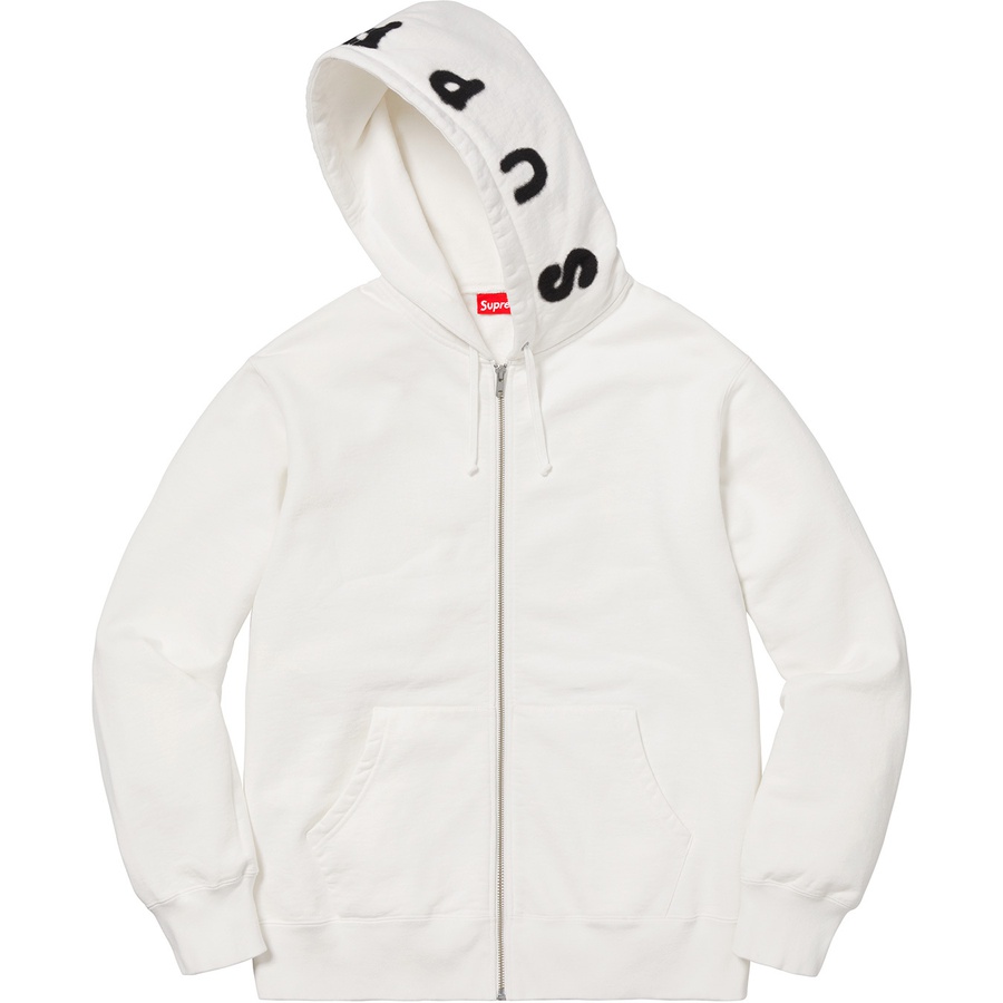 Supreme Bone Zip Up Sweatshirt (FW18) - White - $168