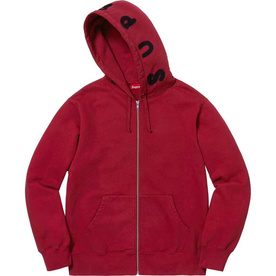 Supreme Bone Zip Up Sweatshirt (FW18) - Cardinal - $168