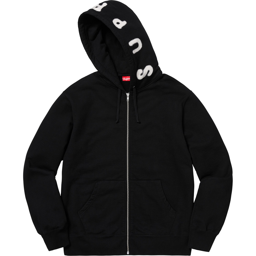 Supreme Bone Zip Up Sweatshirt (FW18) - Black - $168