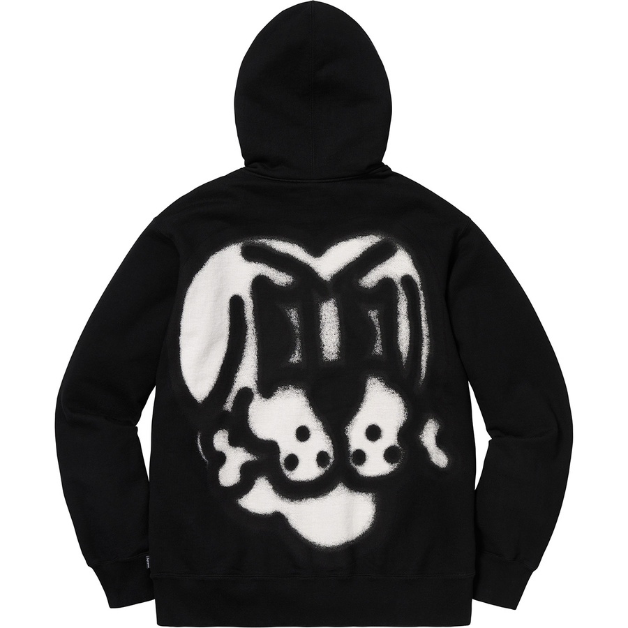 Supreme Bone Zip Up Sweatshirt (FW18) - Black - $168