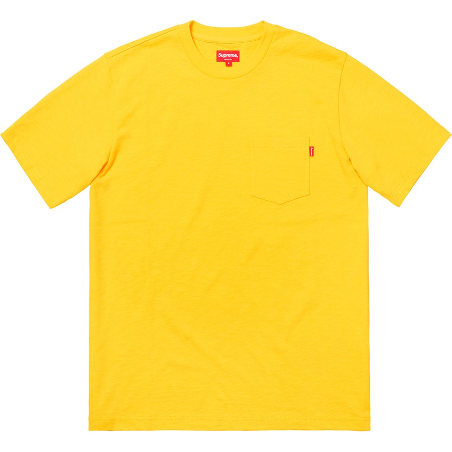 Supreme S S Pocket Tee (FW18) - Yellow - $62