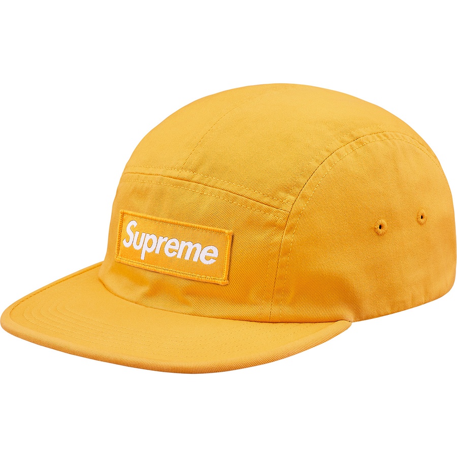 Supreme Washed Chino Twill Camp Cap (FW18) - Pale Yellow - $54