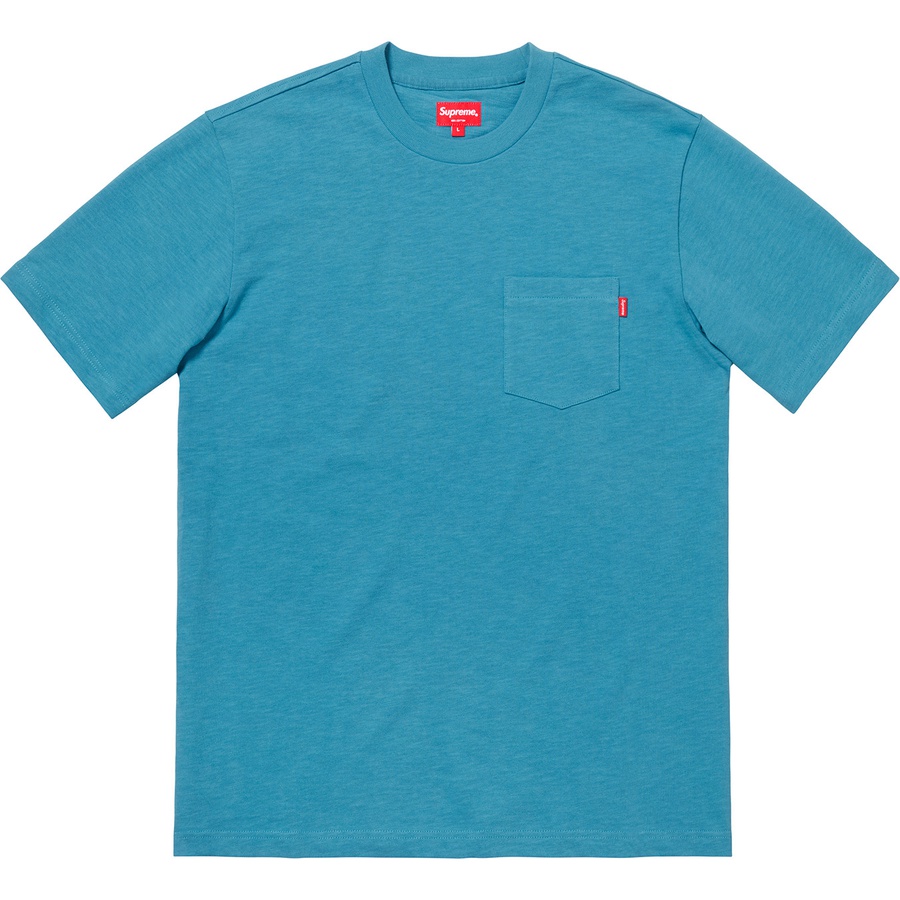 Supreme S S Pocket Tee (FW18) - Dusty Blue - $62