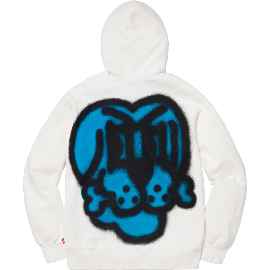 Supreme Bone Zip Up Sweatshirt (FW18) - White - $168