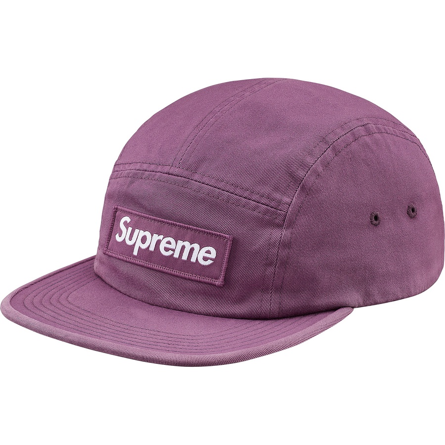 Supreme Washed Chino Twill Camp Cap (FW18) - Dark Lilac - $54