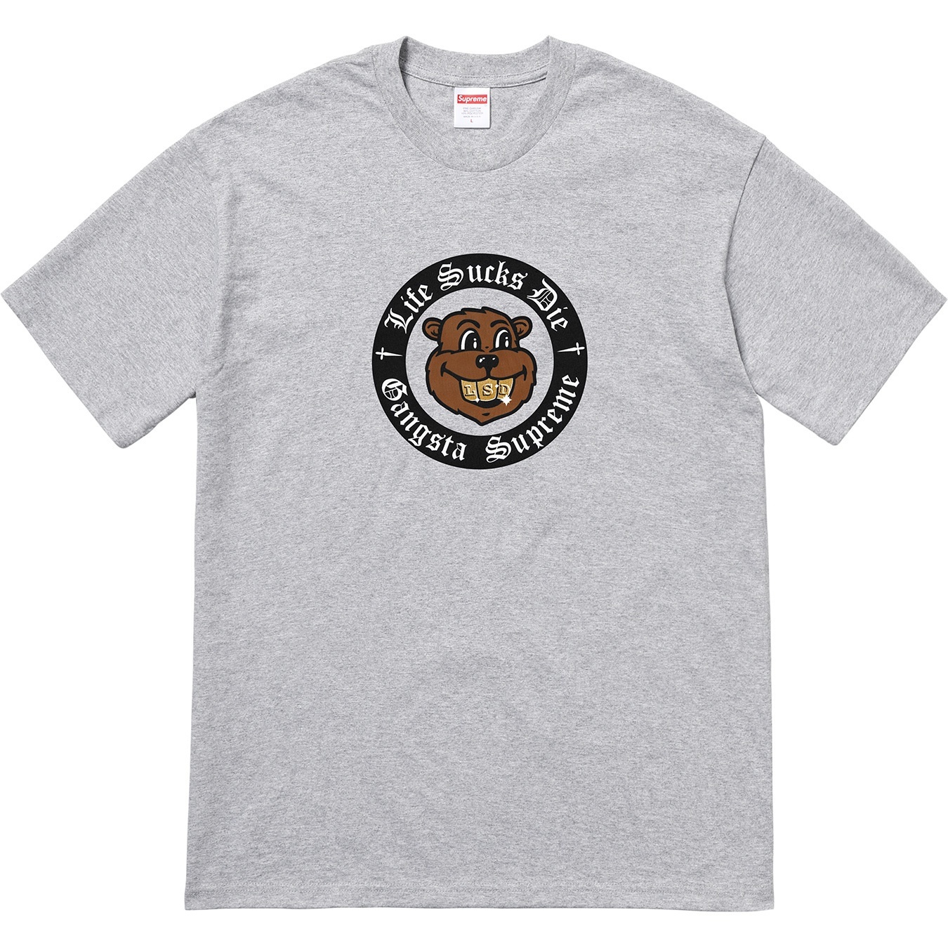 Supreme Life Sucks Die Tee (FW18) - Heather Grey - $36