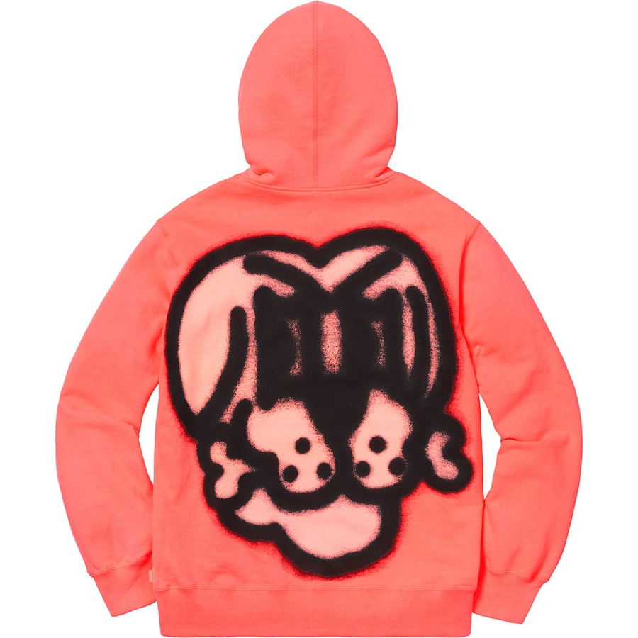Supreme Bone Zip Up Sweatshirt (FW18) - Fluorescent Pink - $168