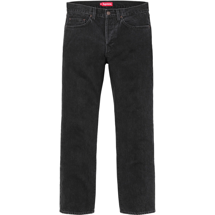 Supreme Stone Washed Black Slim Jean (FW18) - Washed Black - $148