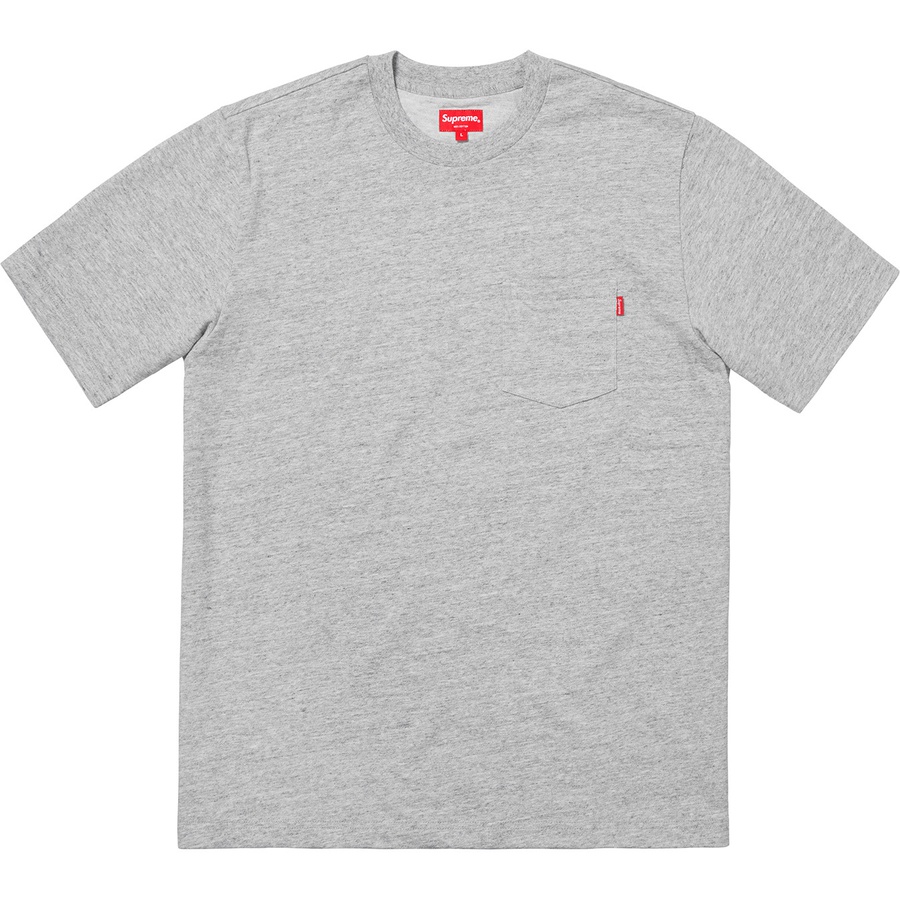 Supreme S S Pocket Tee (FW18) - Heather Grey - $62