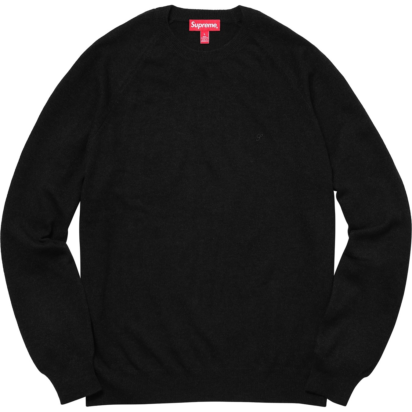 Supreme Cashmere Sweater (FW18) - Black - $248