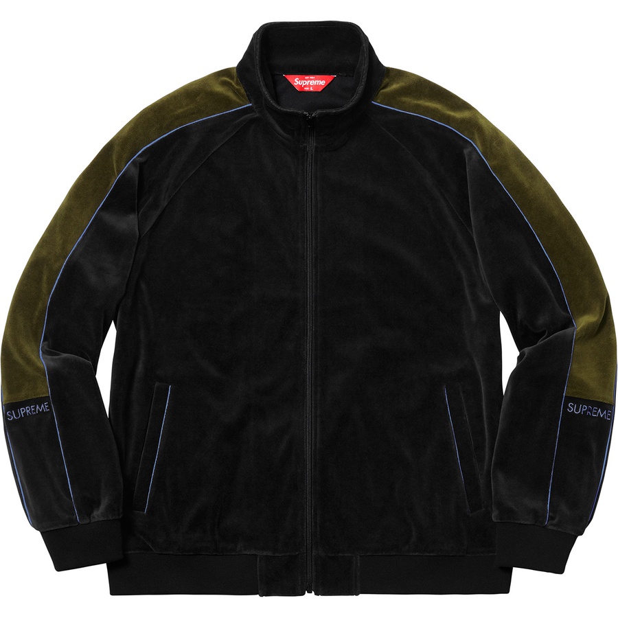 Supreme Velour Track Jacket (FW18) - Black - $148