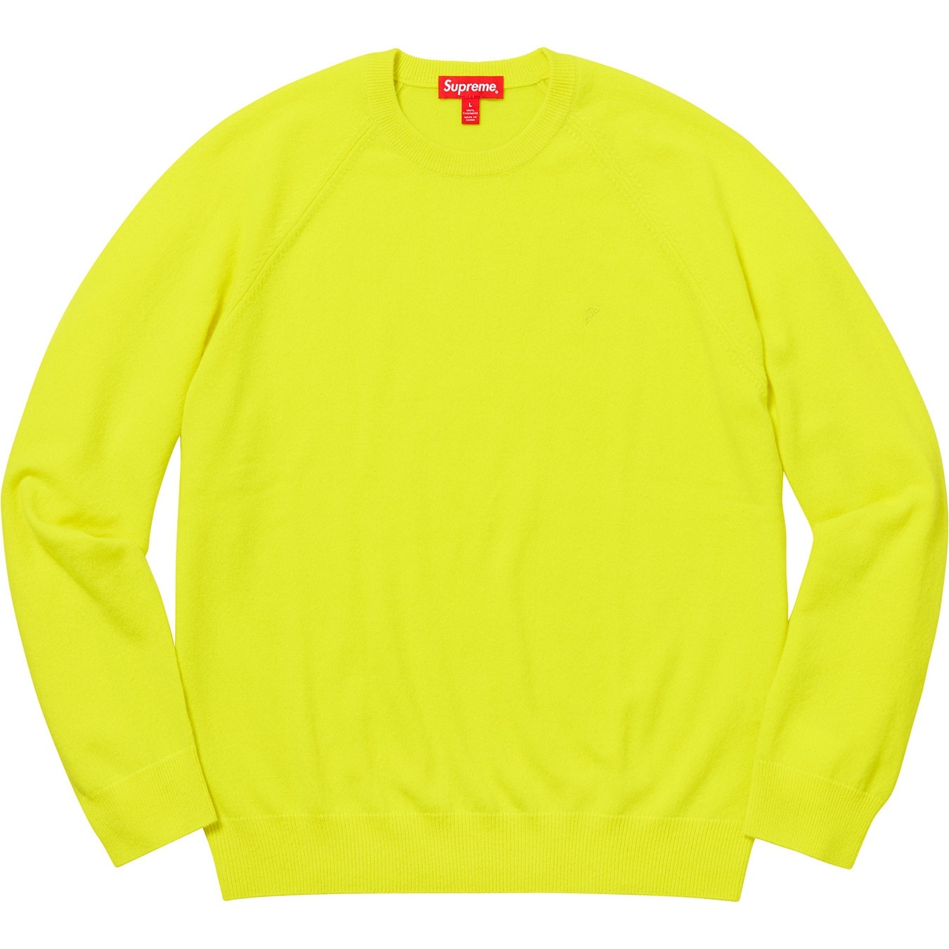 Supreme Cashmere Sweater (FW18) - Lime - $248