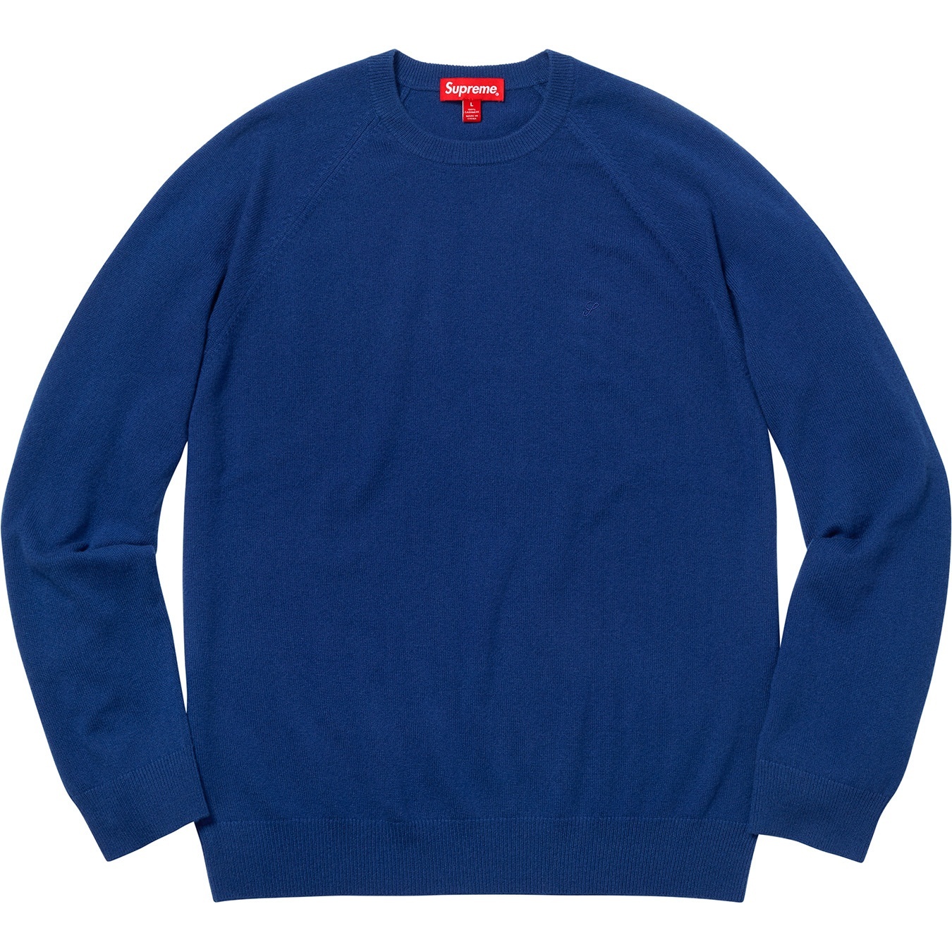 Supreme Cashmere Sweater (FW18) - Dark Royal - $248