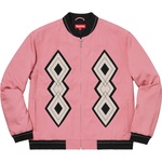Supreme Diamond Rayon Bomber (FW18) - Dusty Pink