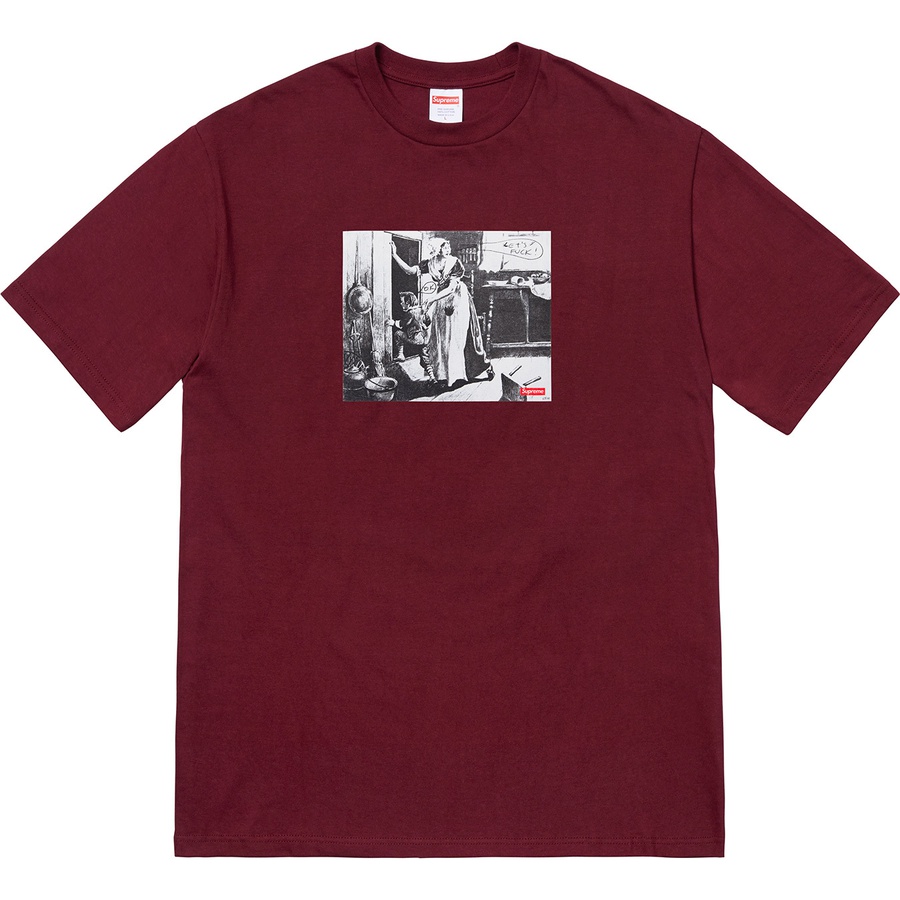 Supreme Mike Kelley Supreme Hiding From Indians Tee (FW18) - Burgundy - $48