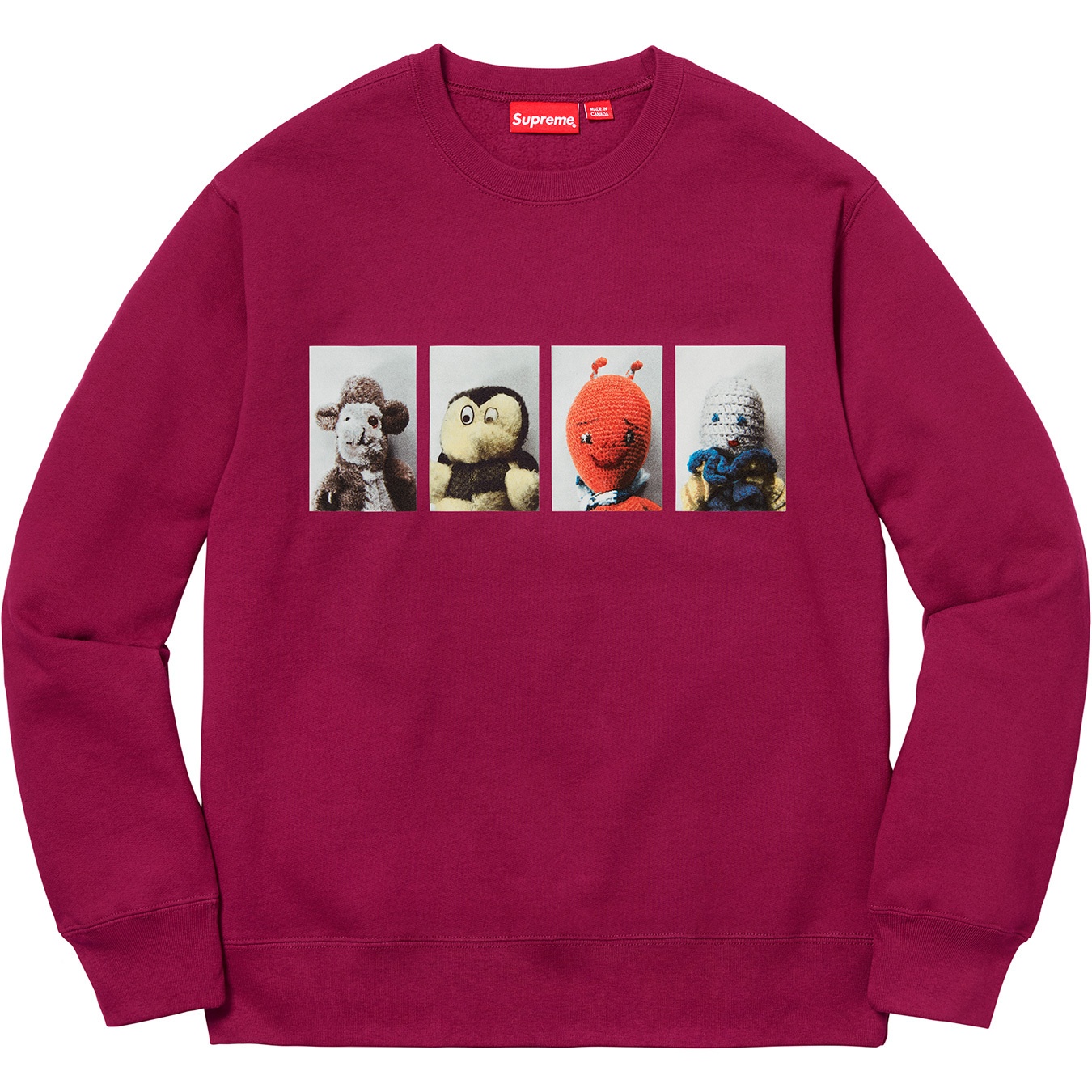 Supreme Mike Kelley Supreme Ahh…Youth! Crewneck Sweatshirt (FW18) - Dark Magenta - $158