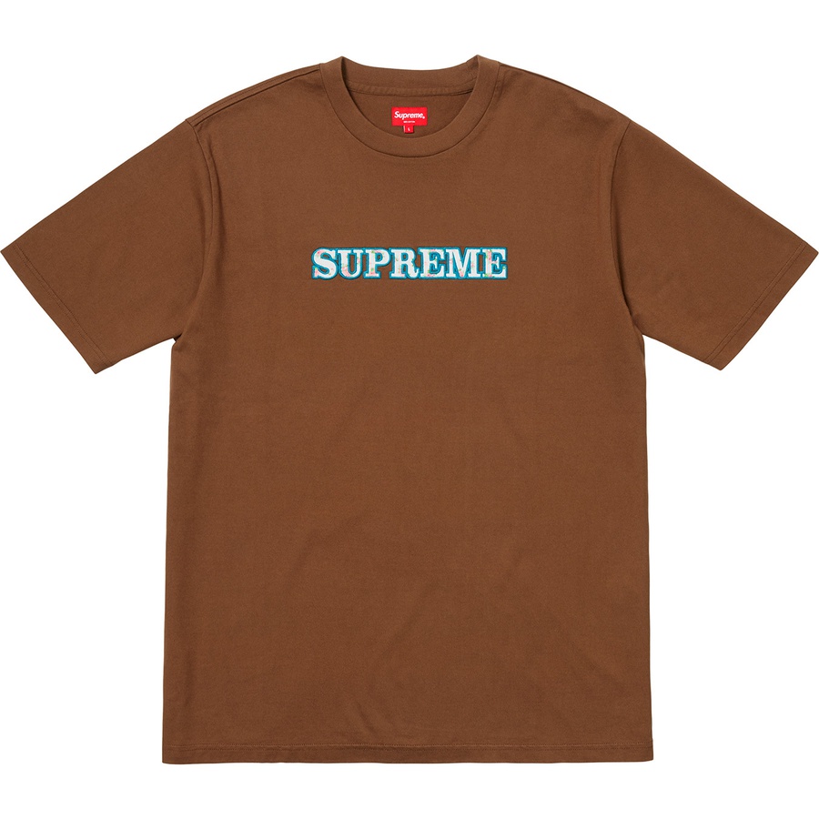 Supreme Floral Logo Tee (FW18) - Brown - $78