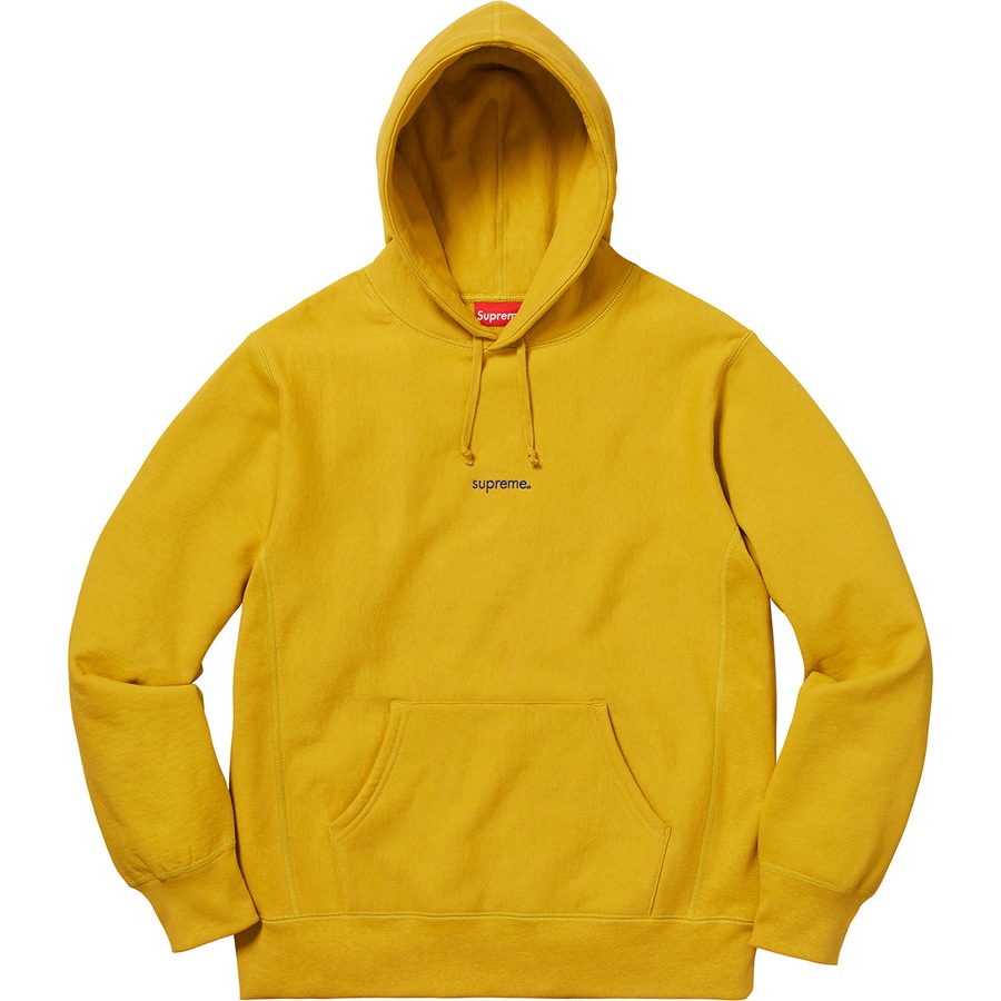 Supreme Trademark Hooded Sweatshirt (FW18) - Mustard - $158