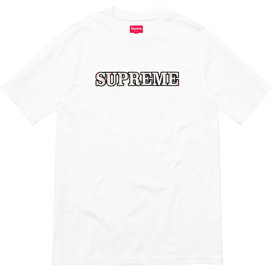 Supreme Floral Logo Tee (FW18) - White - $78