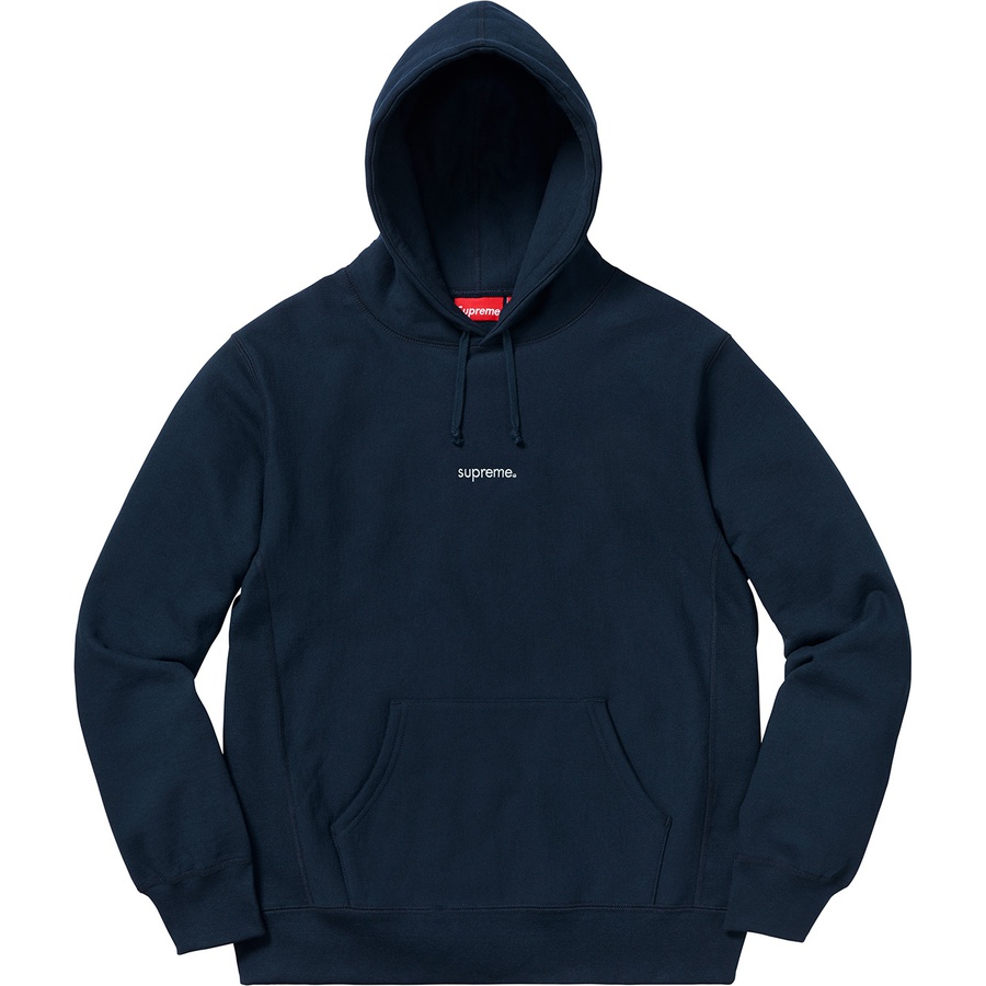 Supreme Trademark Hooded Sweatshirt (FW18) - Navy - $158