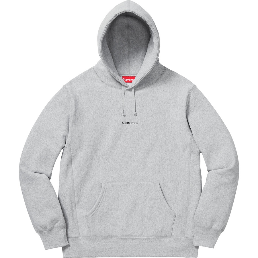Supreme Trademark Hooded Sweatshirt (FW18) - Heather Grey - $158