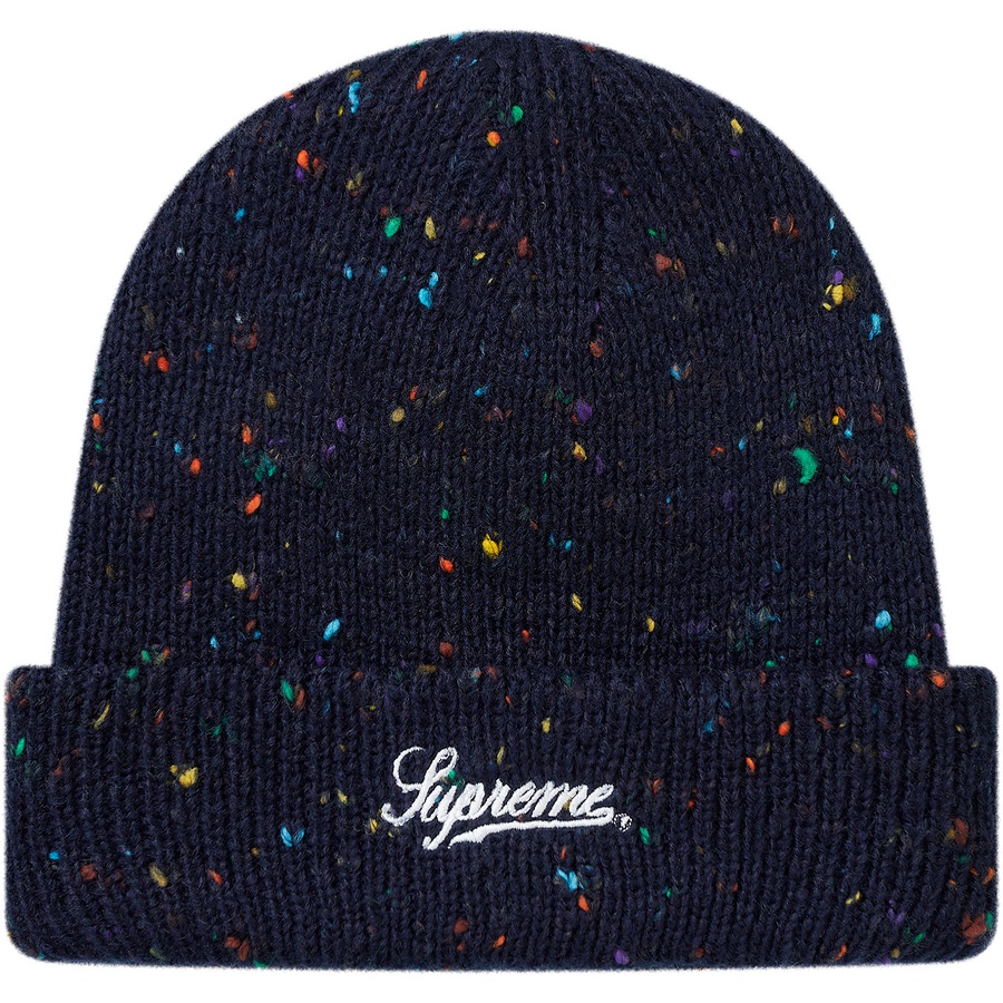 Supreme Colored Speckle Beanie (FW18) - Navy - $32