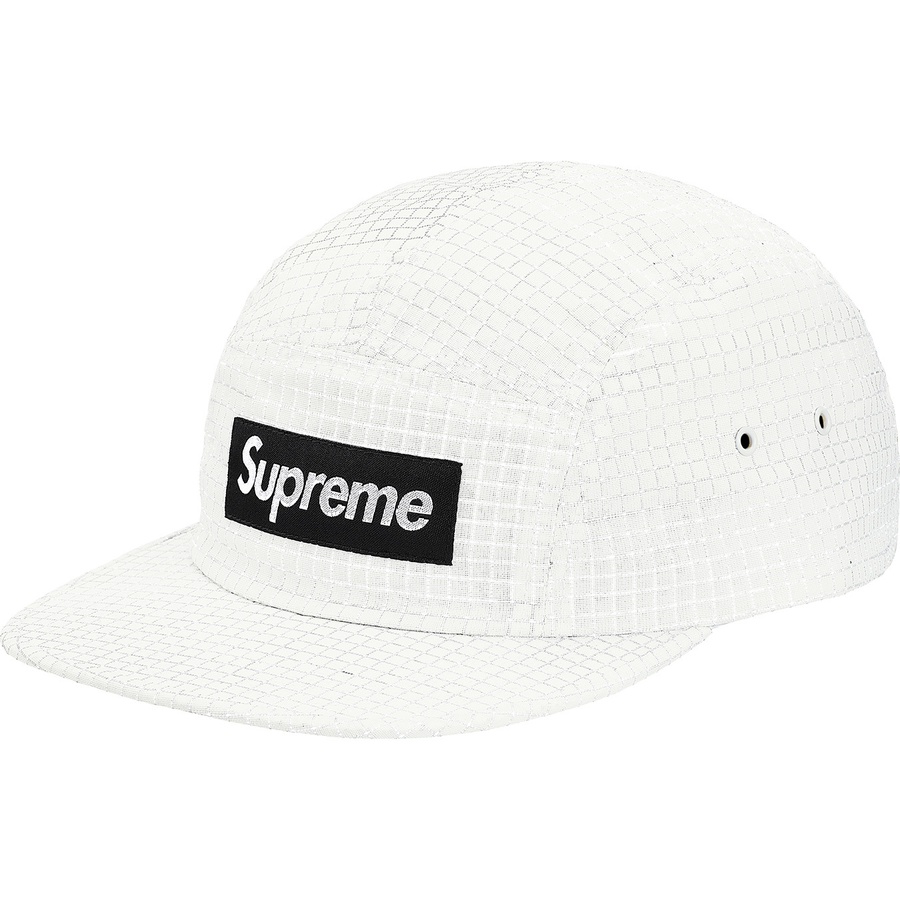 Supreme Reflective Ripstop Camp Cap (FW18) - White - $48