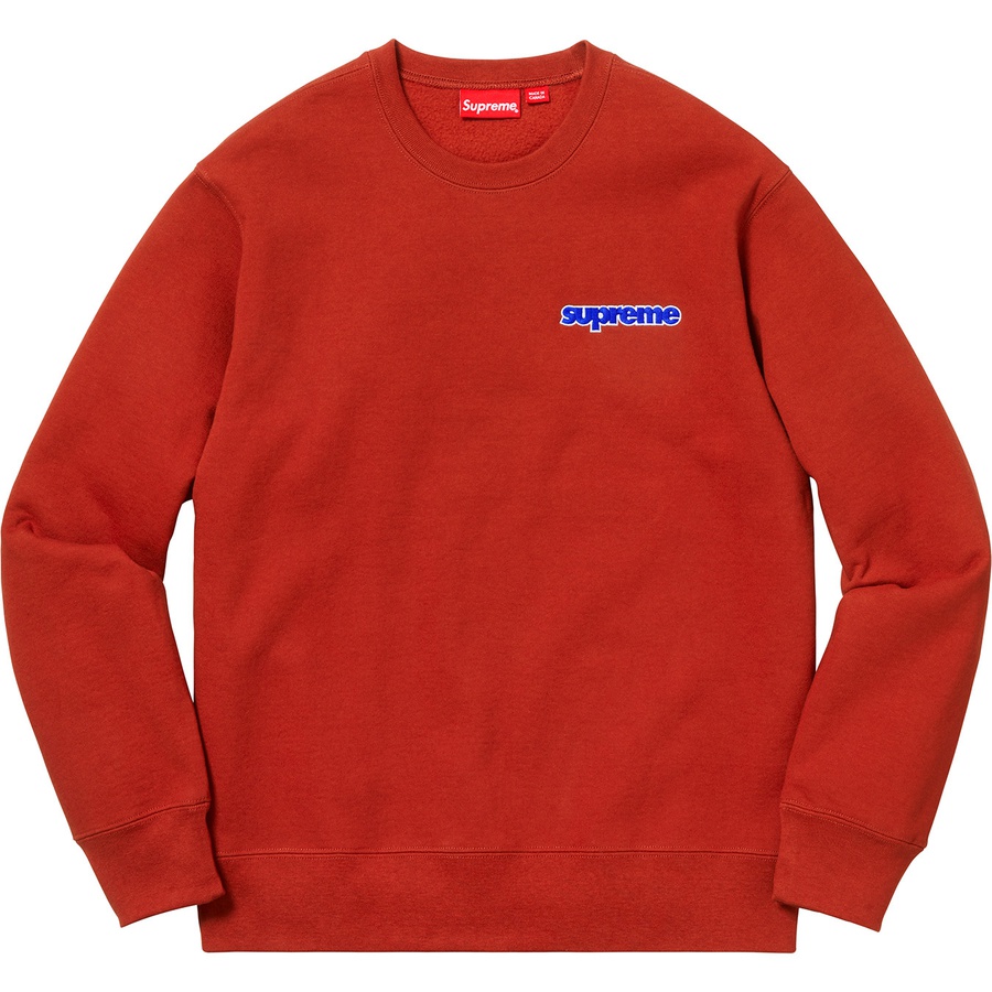 Supreme Connect Crewneck Sweatshirt (FW18) - Rust - $138