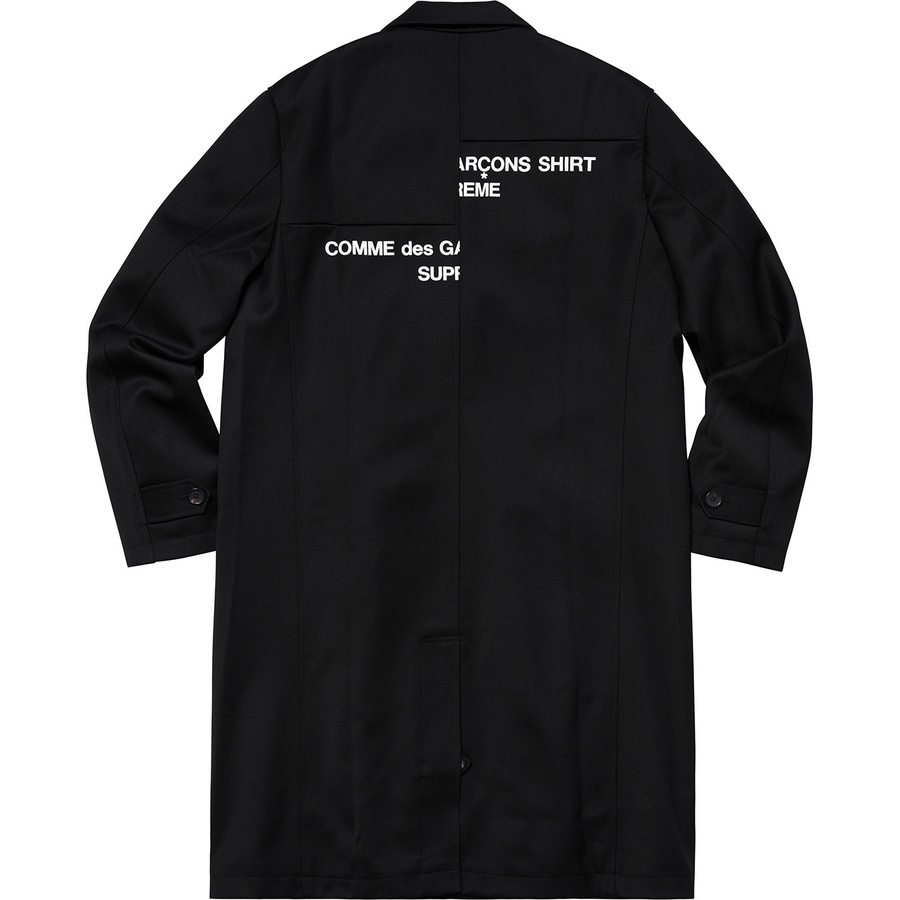 Supreme Supreme Comme des Garçons SHIRT Wool Overcoat (FW18) - Black - $698