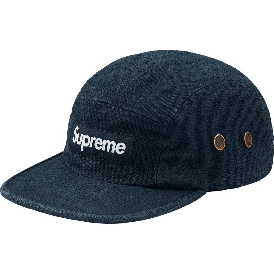 Supreme Napped Canvas Camp Cap (FW18) - Navy - $54