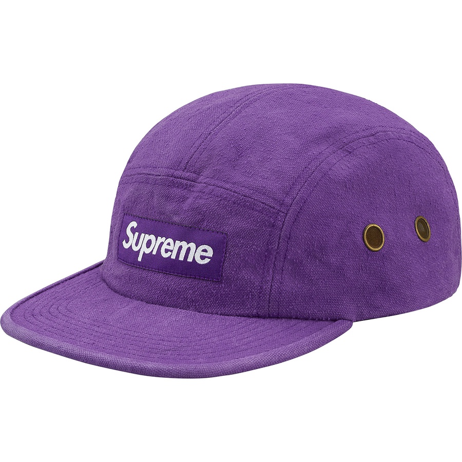 Supreme Napped Canvas Camp Cap (FW18) - Purple - $54