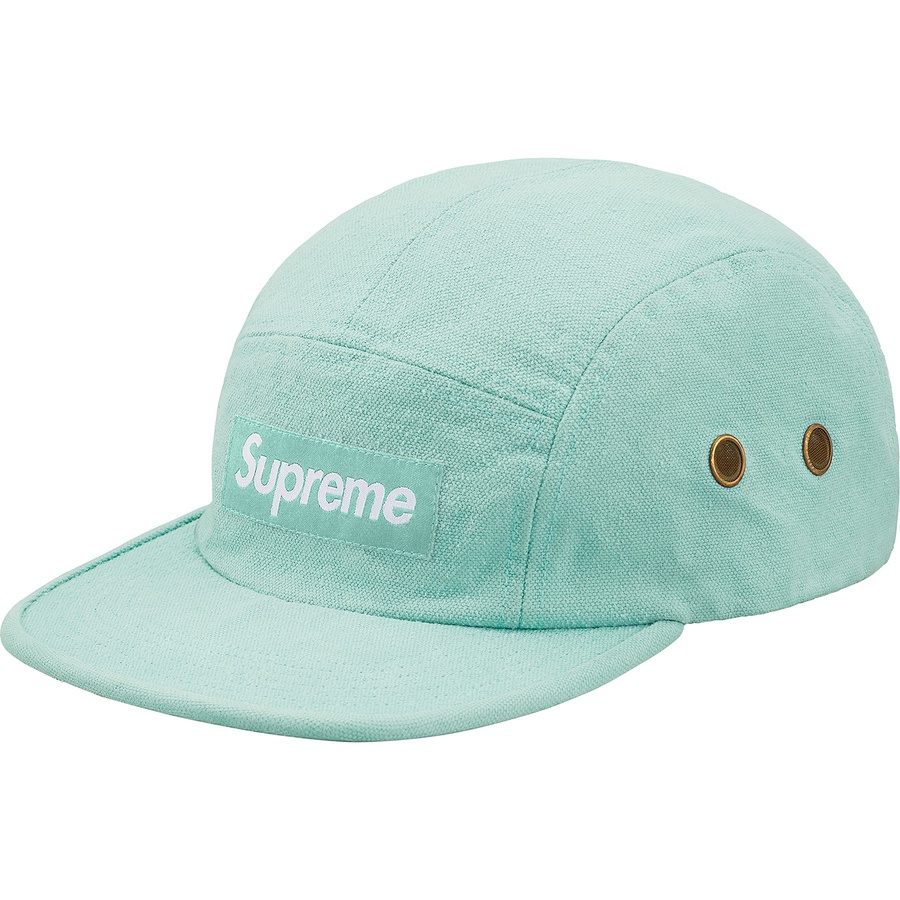 Supreme Napped Canvas Camp Cap (FW18) - Dusty Teal - $54