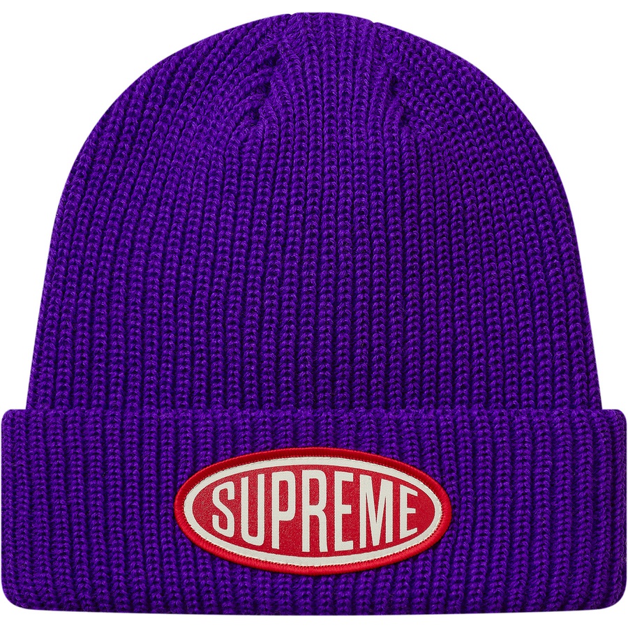 Supreme Oval Patch Beanie (FW18) - Purple - $36