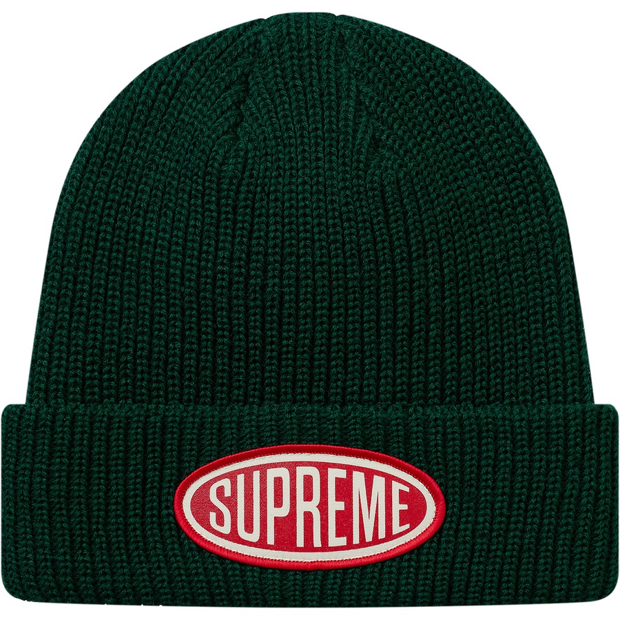 Supreme Oval Patch Beanie (FW18) - Green - $36