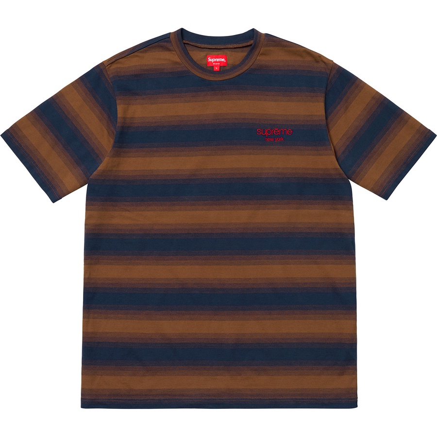 Supreme Gradient Striped S S Top (FW18) - Brown - $88