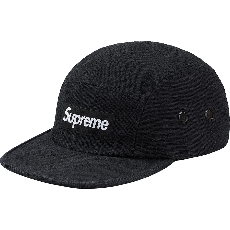 Supreme Napped Canvas Camp Cap (FW18) - Black - $54