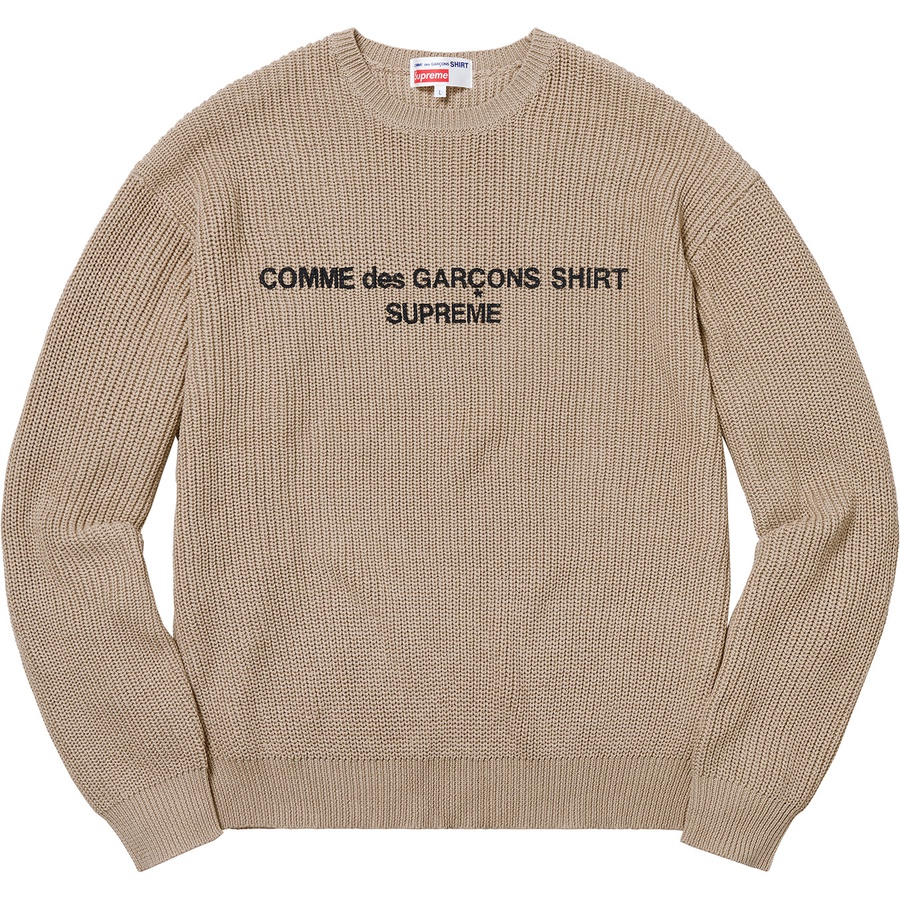 Supreme Supreme Comme des Garçons SHIRT Sweater (FW18) - Tan - $188