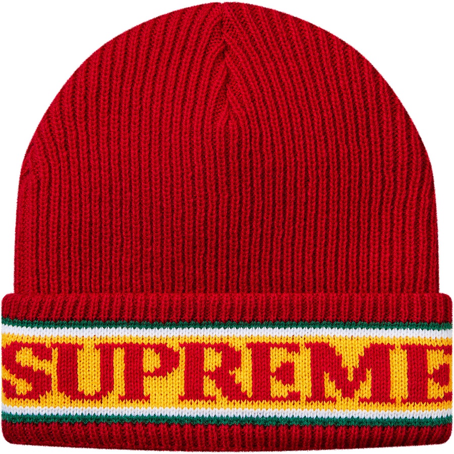 Supreme Cuff Logo Beanie (FW18) - Red - $32