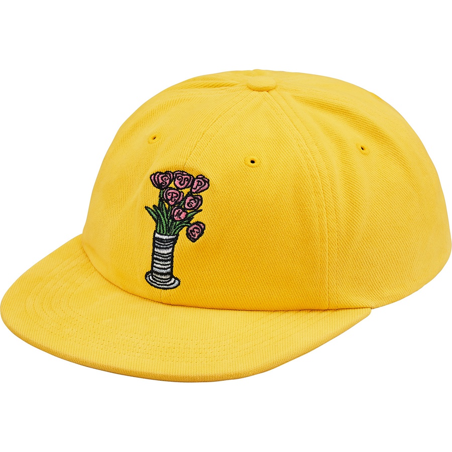 Supreme Flowers 6-Panel (FW18) - Yellow - $48