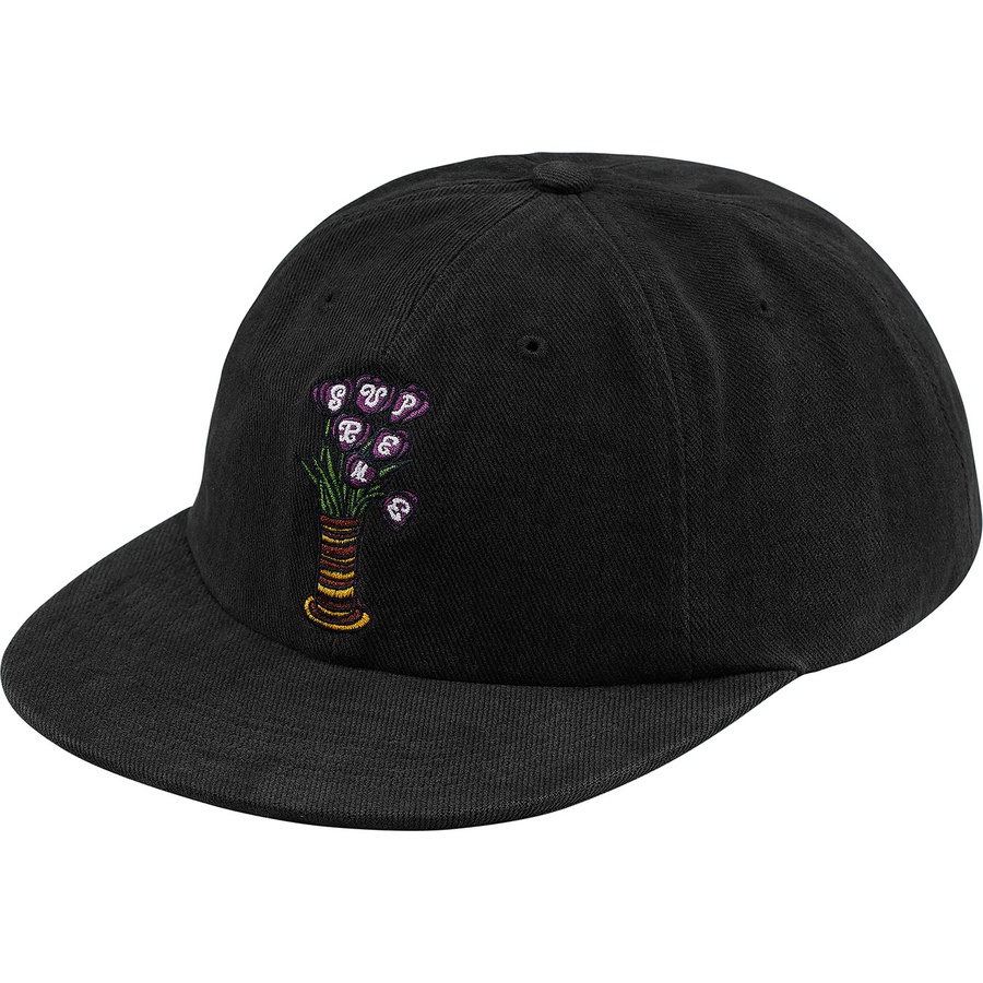 Supreme Flowers 6-Panel (FW18) - Black - $48