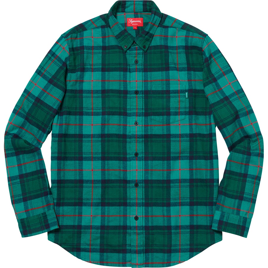 Supreme Tartan L S Flannel Shirt (FW18) - Green - $128