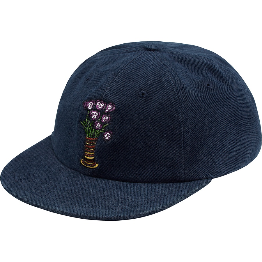 Supreme Flowers 6-Panel (FW18) - Navy - $48