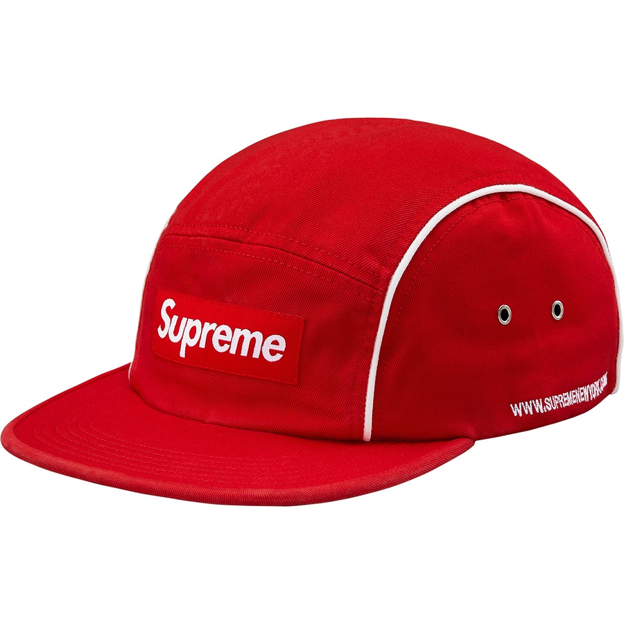 Supreme Piping Camp Cap (FW18) - Red - $48