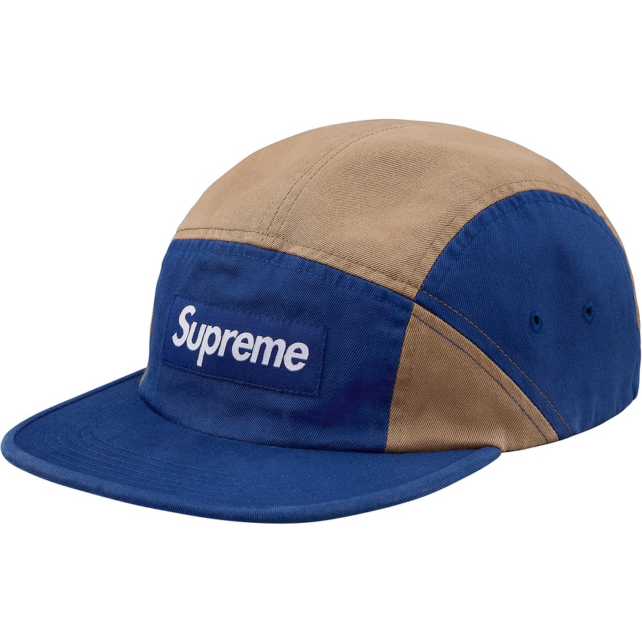 Supreme Contrast Panel Camp Cap (FW18) - Royal - $44