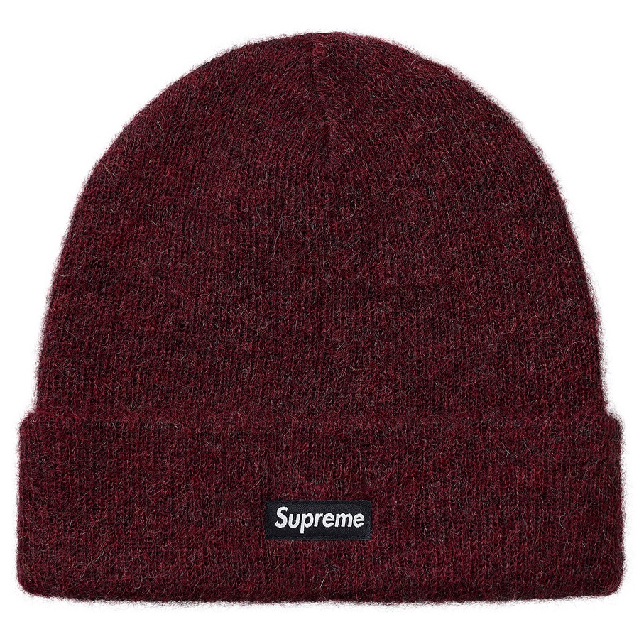 Supreme Mohair Beanie (FW18) - Burgundy - $40