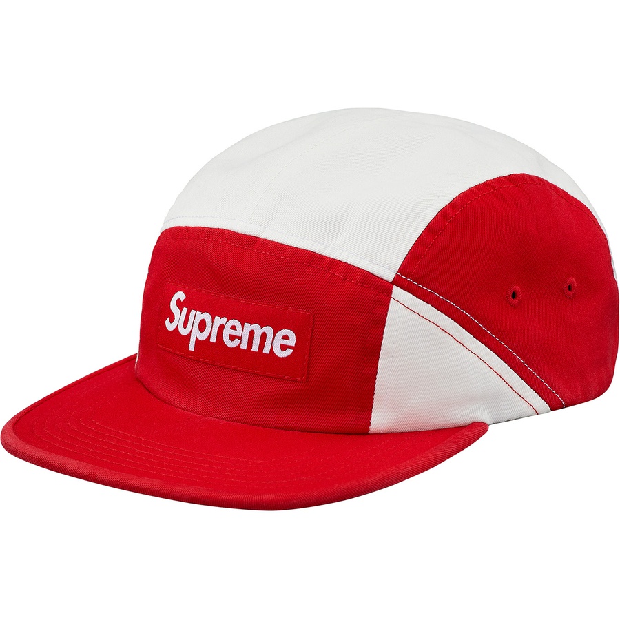 Supreme Contrast Panel Camp Cap (FW18) - Red - $44