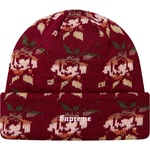 Supreme Rose Jacquard Beanie (FW18) - Burgundy